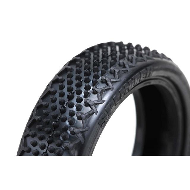スプリンター1/10イエロー 2WD フロント タイヤ [YAU-6906A