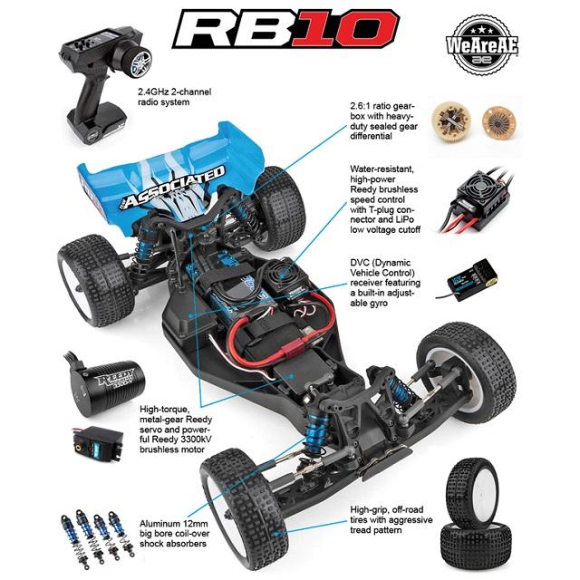 限定特価】 RB10 2WDバギー RTRキット(ブルー) 工場組立完成済み 限定特価】 RB10 2WDバギー RTRキット(ブルー) 工場組立完成済み