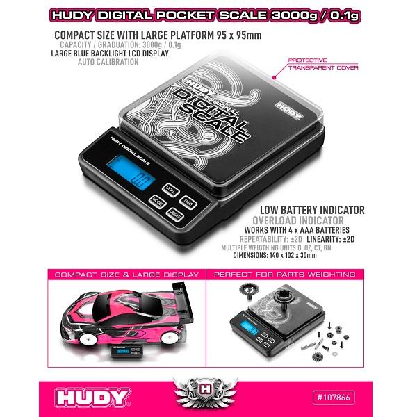HUDY デジタルポケットスケール(3000g/0.1g) [107866#] : スーパー
