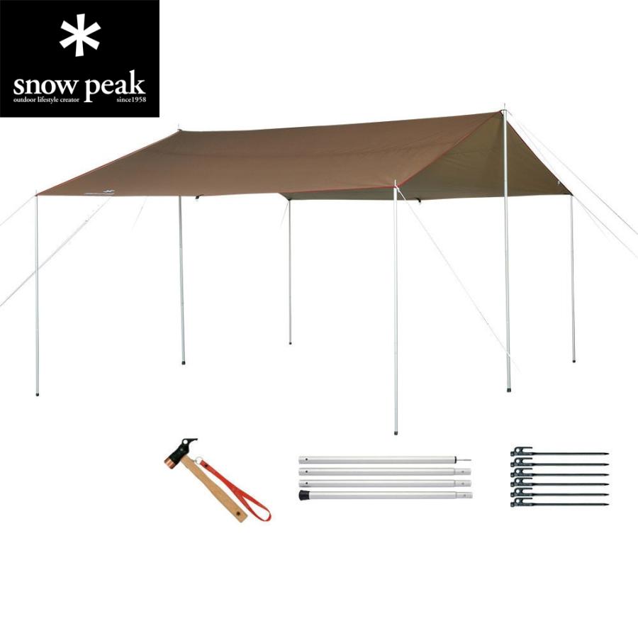 スノーピーク( peak)タープ 6人用 ペグ ハンマー キャンプ用品 HDタープ シールド ・レクタ M Pro セ… snow peak（スノーピーク） タープ 6人用 ペグ ハンマー キャンプ用品