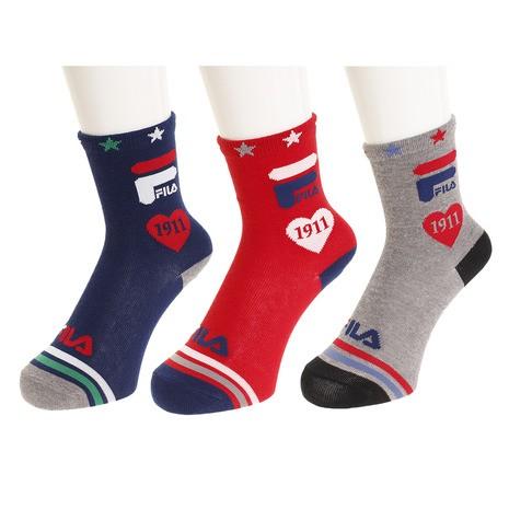 フィラ Fila ジュニア ショートソックス 3足組 03 キッズ Supersportsxebio Paypayモール店 通販 Paypayモール