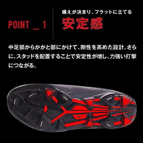 ミズノ（MIZUNO）（メンズ）野球スパイク 黒 ベルト 金具 一般 グローバルエリート キャンバー パワーシナジー 11GM191300 ブラック｜supersportsxebio｜05