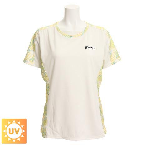 ウィッテム HUITIEME テニス Tシャツ レディース 店 ラウンドネック 2021新商品 吸汗速乾 半袖 UVカット HU19S03LS733102WHTYEL