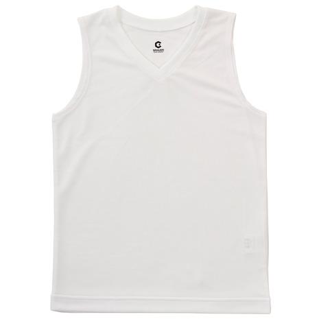 ジローム Giraudm サッカー ジュニア インナー メーカー公式 ドライプラス 白 高通気vネックインナーシャツ 742gm0es9311 キッズ 吸汗速乾