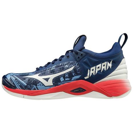 初回限定 ミズノ Mizuno バレーボールシューズ ウェーブモーメンタム V1ga 女子日本代表 ジャパン ヒノトリカラー メンズ