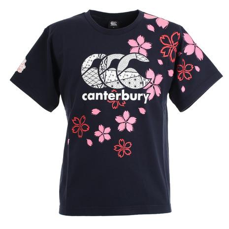 カンタベリー canterbury 秀逸 ラグビー ジャパンワンチームブロッサムTシャツ 日本代表 桜ロゴ RA30301 メンズ 29 紺 ディスカウント ネイビー
