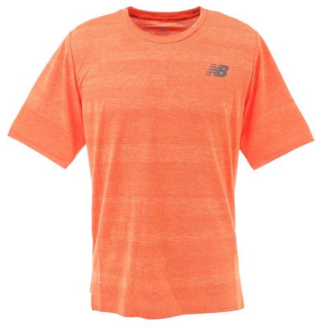 トレンド ニューバランス New Balance ランニング ランニングウェア メンズ Tシャツ 半袖 Q Speed ジャガード ショートスリーブ Amtdh1 ナイトラン