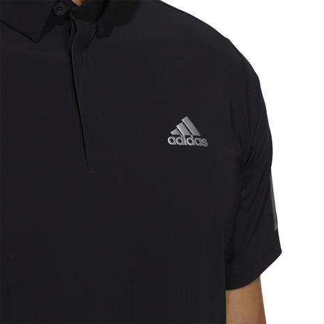 アディダス（adidas） ゴルフウェア スリーブストライプス 半袖ストレッチボタンダウンシャツ 23293-GM3613 BK （メンズ）05