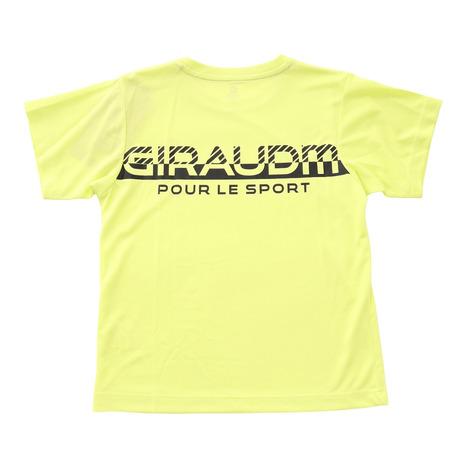 ジローム（GIRAUDM）（キッズ）ドライ 吸汗速乾 UVカット ジュニア Tスーツ 865GM1CD6724 YEL Tシャツ&ハーフパンツセット｜supersportsxebio｜03