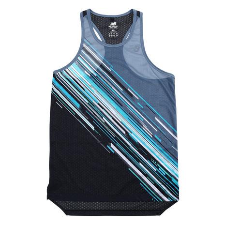ニューバランス New Balance ランニング ランニングウェア メンズ タンクトップ Hanzo シングレット Amtvls ナイトラン メンズ Supersportsxebio Yahoo 店 通販 Yahoo ショッピング