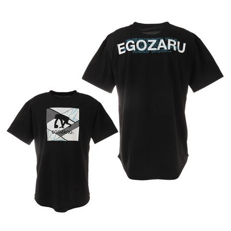 人気急上昇 エゴザル EGOZARU 新作送料無料 バスケットボールウェア SQUARE LOGO Tシャツ FISSURE EZST-2117-012 メンズ