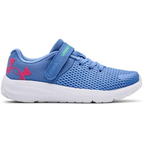 アンダーアーマー(UNDER ARMOUR) ジュニアスポーツシューズ ベルクロ ベルト付き スニーカー パスート2 AC ビッグロゴ 3024488 400 (キッズ)|supersportsxebio|02