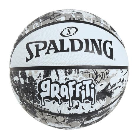 スポルディング 上質 SPALDING バスケットボール 7号球 メンズ 激安 新作 グラフィティ ホワイト 84-375Z