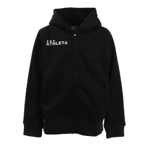 アスレタ(ATHLETA) ジュニア 防風スウェット ジップ パーカー 3355J BLKXBLK スポーツウェア (キッズ)
