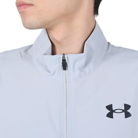 アンダーアーマー（UNDER ARMOUR）（メンズ）ジャケット 上 ストレッチ グレー サマーウーブン フルジップ ジャケット 1371914 011 ブラック｜supersportsxebio｜06