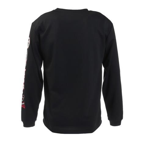 ブラックナイト(blackknight) バドミントンウェア ロングTシャツ T-1212-BLK (メンズ、レディース)|supersportsxebio|02