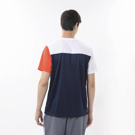 ニューバランス（new balance）（メンズ）テニスウェア カラーブロック プラクティス用 半袖Tシャツ JMTT0120NEF｜supersportsxebio｜02