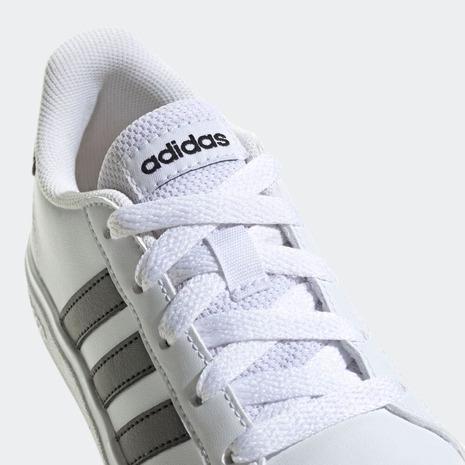 アディダス（adidas）（キッズ）ジュニアスニーカー グランドコート ホワイト ブラック GW6511 スポーツ シューズ ライフスタイル テニス レースアップ 通学｜supersportsxebio｜06