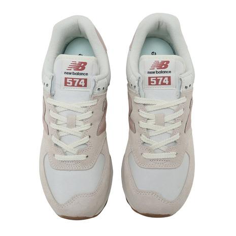 ニューバランス(new balance) 574 ライトグレー ピンク U574RE2 D スニーカー スポーツシューズ カジュアル スエード クッション レトロ 靴 (レディース)|supersportsxebio|02