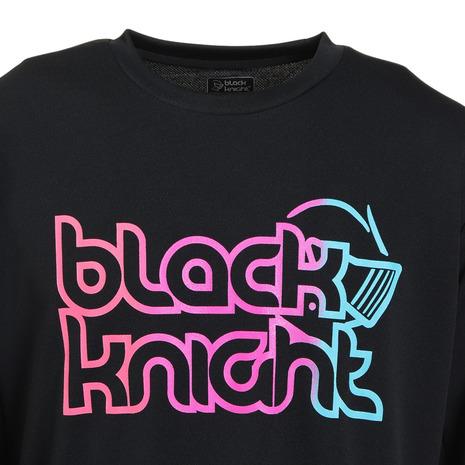 ブラックナイト(blackknight) バドミントンウェア ドライ ロングTシャツ T-2242-BLA (メンズ、レディース)|supersportsxebio|05