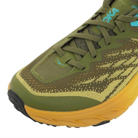 ホカ（HOKA）（メンズ）ランニングシューズ スピードゴート 5 レギュラー グリーン イエロー 1123157-APFR スニーカー トレイルラン 厚底 登山道｜supersportsxebio｜04