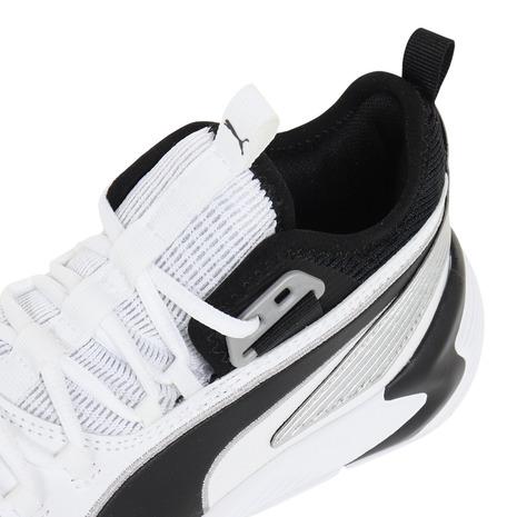PUMA バスケットボールシューズ ホワイト/ブラック PUMA プーマ（PUMA）（キッズ）ジュニア バスケットシューズ