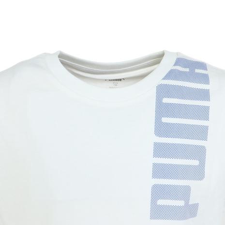 プーマ（PUMA）（キッズ）ボーイズ ロゴ ラボ 上下 2点セット Tシャツ & ショーツ 675805 02 WHT｜supersportsxebio｜05