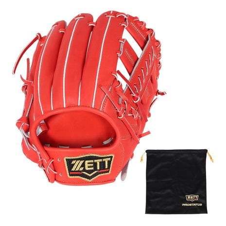 ゼット（ZETT）（メンズ）軟式用グラブ 内野手 二塁手・遊撃手用 野球グローブ 一般 プロステイタス BRGB30236-5800 | ゼット