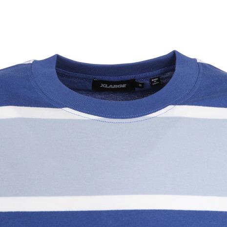 エクストララージ（XLARGE）（メンズ）長袖Tシャツ メンズ STANDARD LOGO STRIPED  101233011012-BLUE｜supersportsxebio｜05