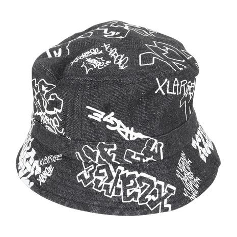 エクストララージ（XLARGE）（メンズ）帽子 GRAFFITI デニム ハット 101233051005-BLACK｜supersportsxebio｜02