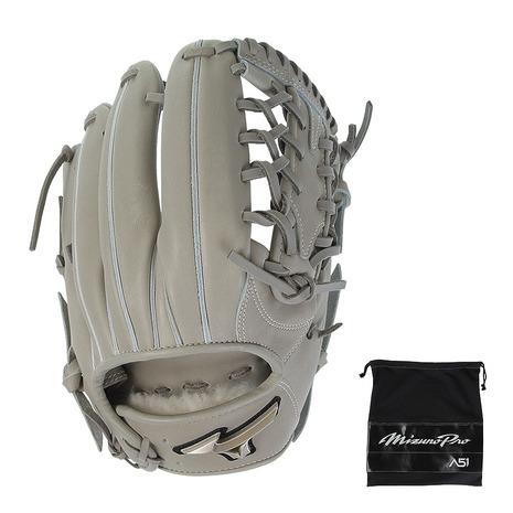 希少　ミズノプロA51 軟式グローブ Mizuno Pro 刺繍サービス ミズノプロ A51 内野手用 BSSショップ限定