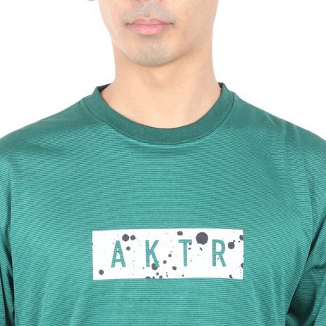 アクター（AKTR）（メンズ、レディース）バスケットボールウェア SPLASH ボックスロゴ 長袖Tシャツ SPORTS 223-013005 GR 速乾｜supersportsxebio｜06