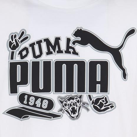 プーマ（PUMA）（メンズ）半袖Tシャツ メンズ グラフィック 675649 02 WHT ホワイト｜supersportsxebio｜08