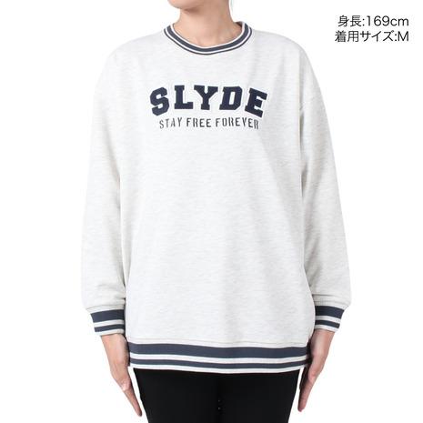 Slyde スライド(SLYDE)(レディース)ワッペン長袖スウェット Slyde スライド(SLYDE)(レディース)ワッペン長袖スウェット
