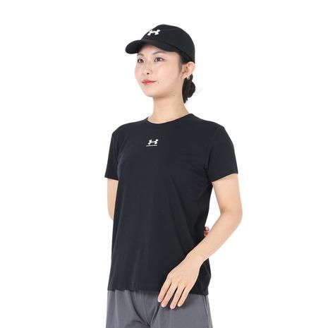 (取寄) アンダーアーマー レディース キャンパス コア ショート スリーブ Under Armour women Campus Core Short Sleeve Black/White UNDER ARMOUR（アンダーアーマー） （レディース）キャンパス コア