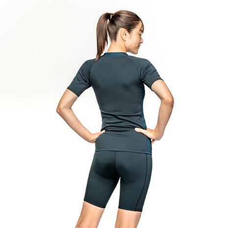 ナイキ(NIKE)(レディース)フィットネス水着 レディース 水泳 SP24 ショートスリーブ フルジップ セパレーツ 2993105-009 ナイキ(NIKE)(レディース)フィットネス水着 レディース 水泳 SP24 ショートスリーブ フルジップ セパレーツ 2993105-009
