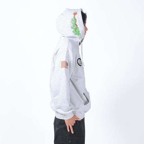 エクストララージ（XLARGE）（メンズ）TIGER EMBROIDERY フーディースウェット 101241012014-ASH｜supersportsxebio｜05