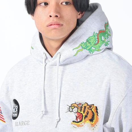 エクストララージ（XLARGE）（メンズ）TIGER EMBROIDERY フーディースウェット 101241012014-ASH｜supersportsxebio｜06