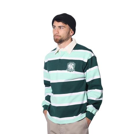 エクストララージ(XLARGE)EMBLEM STRIPED RUGBY シャツ 101241013001-GREEN(Men… XLARGE（エクストラ ラージ） エクストララージ（XLARGE）（メンズ