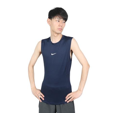 NIKE テニス メンズ タンクトップ L Dri-FIT ネイビーxブルー NIKE（ナイキ） （メンズ）タンクトップ 速乾 ネイビー ドライフィット