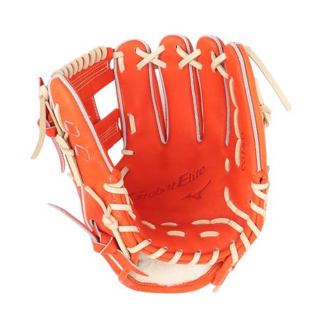 ミズノ グローバルエリート 内野手 硬式グローブ 硬式用 オレンジ MIZUNO ミズノ（MIZUNO）（メンズ）硬式用グラブ 内野手用 野球