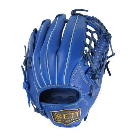 ファーストグローブ 青 レザー ゼット（ZETT） （キッズ）少年軟式用グラブ オールラウンド用 野球