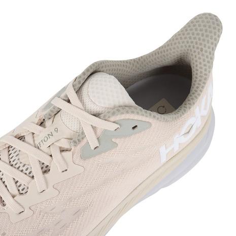 美品　HOKA ホカ　クリフトン9 アイボリー ベージュ　オフホワイト　25 美品 HOKA ホカ クリフトン9 アイボリー ベージュ オフホワイト