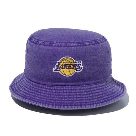 ニューエラ（NEW ERA）（メンズ、レディース）バケット01 ハット NBA Acid Wash ロサンゼルス・レイカーズ パープル 14109588｜supersportsxebio｜02