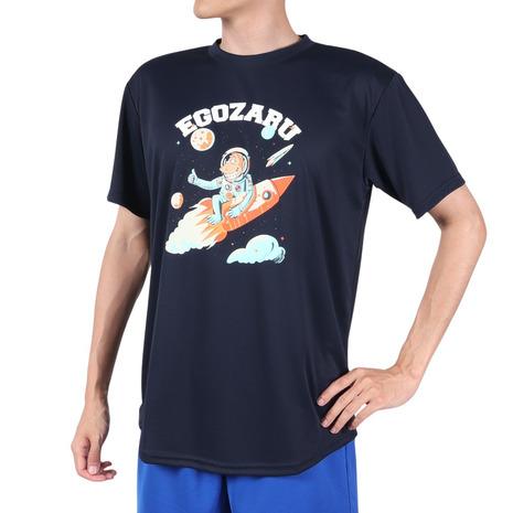 【新品未開封品】エゴザルTシャツ　バスパン　バスケ　Ｌ　青　黒 EGOZARU（エゴザル） （メンズ）バスケットボールウェア スペース