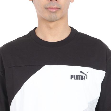 プーマ（PUMA）（メンズ）POWER MX 半袖カラーブロックTシャツ 681074 01 BLK｜supersportsxebio｜06