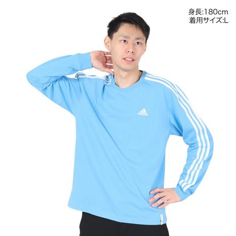 アディダス（adidas）（メンズ）エッセンシャルズ プラス ルーズフィット スリーストライプス長袖Tシャツ KWE93-JF3907/JF3914｜supersportsxebio｜03