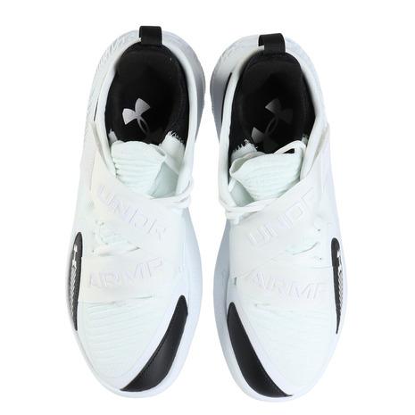 Under Armour DRIVE バスケットシューズ 黒白 バスケットボール,ミニバス シューズのアンダーアーマー UNDER