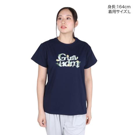 ジローム（GIRAUDM）（レディース）ドライプラス ジャージー プリント 半袖Tシャツ CT4S0095-TR864-GRCD NVY｜supersportsxebio｜02