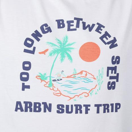 エアボーン（ARBN）（メンズ）ショートスリーブ PALM TREE Tシャツ AB24SSM-APP0105-WHT｜supersportsxebio｜09